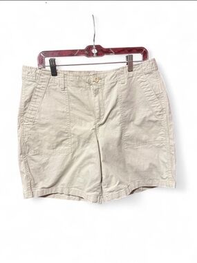 GAP Women's Light Beige Cotton Utility Shorts